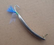 Тяжелая белая  блесна на корюшку Дудинка судака Сига Анчоус Зацеп - 50 мм Вес 11 грамм Блесна Нейзильбер _ ручная работа Крючок Япония с Зацепом Фосфорной мушкой УФ Кеймура