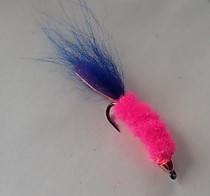 Мушки на Кольский Стример Яркая Креветка на  Горбушу Семгу  Кумжу Арктического Гольца японский крючок  Maruto C40 HW # 4 Тело синель HARELINE  Large Trillobat Antron  Cinellie Fl Fuchsia