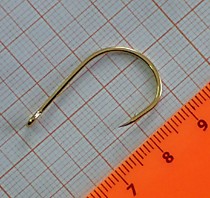 Крючки на горбушу фирмы Мустад оригина фирмы  ( Норвегия) Золотистые с колечком цена за пачку из 10 шт