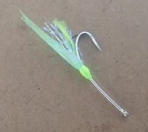 самосвалы на корюшку Хит № 6 мм фосфорные Крылышко Пленко Тохо Кеймура Неведимка  люрекс Фосфор Много Люрекса  Кеймура фирмы Тохо Крючки Япония без зацепа жала колечко Цена за 10 шт