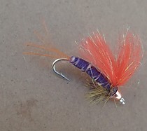 Мушка на ленка Симу крупного хариуса Магадан Камчатка Чукотка Фиолетовая Олива с крылом Сопля