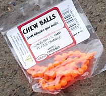 CHEW BALLS 6 mm FL FIERE ORANGE WAPSI мягкая прочная икра Горбуши   лосося для Камчатского настроя на гольца мальму хариуса ленка
