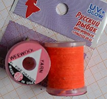 для мушек на пеструшку цвет  - икра лосося  Шерсть Вапси Фл Ярко Оранжевая