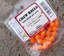 CHEW BALLS 8 mm FL FIERE ORANGE WAPSI мягкая прочная икра Кеты в Реке  лосося для Камчатского настроя на гольца мальму хариуса ленка