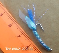  Фосфорная мормышка на корюшку Синий Бокоплав Серебряный японский крючок Хапуга 6 мм с колечком Тело UV Chewe Skin UV Blue Крыло мобискин Keimura Toxo Люрекс Кеймура и Фосфор Тохо Антрон УФ Темно Синий Текстрим Цена  за 5 штук