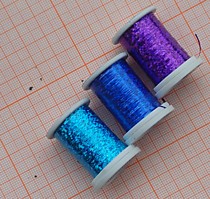 Textreme HOLO FIBERS Голографический люрекс  300 DEN  HOLO BLUE 20 метров Textreme HOLO FIBERS Голографический люрекс  300 DEN   20 метров 
