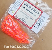 CHEW BALLS 6 mm FL  PINK   WAPSI Iикра силиконовая 6  мм ярко оранжевая цвет мягкая прочная   икра лосося для Камчатского настроя на гольца мальму хариуса  ленка форельку пеструшку