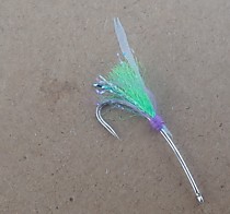 самосвалы на корюшку Хит № 6 мм фосфорные Крылышко Пленко Тохо Вата УФ Зеленый WAPSI  люрекс Фосфор и Кеймура фирмы Тохо Крючки Япония без зацепа жала колечко Цена за 10 шт