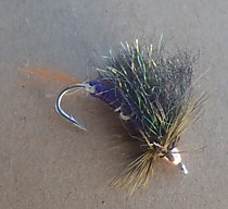 Мушка на ленка Симу крупного хариуса Магадан Камчатка Чукотка Фиолетовая Олива с крылом Сопля Японские Крючки C40 HW # 8