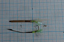 Планирующий самосвал № 6. 6 тонкое серебро с Мухой зеленый GLOW