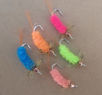 Уловистые грузовые мушки на ленка крупного Хариуса симу мальму горную форель красноперку пеструшку Синелька Ворсистая  Мушки на ленка из синели HARELINE SMAL ANTRON Chenille WAPSI USA Японские Крючки C40 HW # 8