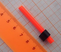 Кивок на корюшку силиконовый для лова на глубине  50 мм - 6 грамм Красный хорошо видно на белом снегу 